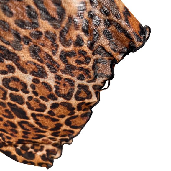 Jordan Taylor NWT Long Sleeve Tunic V-Neck Pullover Leopard Black & Brown Size S - Picture 4 of 10